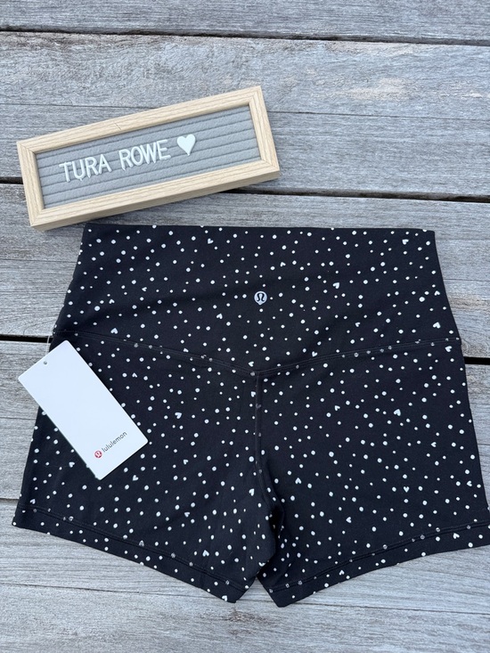 lululemon athletica Pants - Lululemon Align No Line High-Rise Short 4" – Black White Heart Dot Size 12 NWT